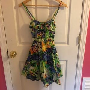 Jessica Simpson Tropical Pattern Dress
